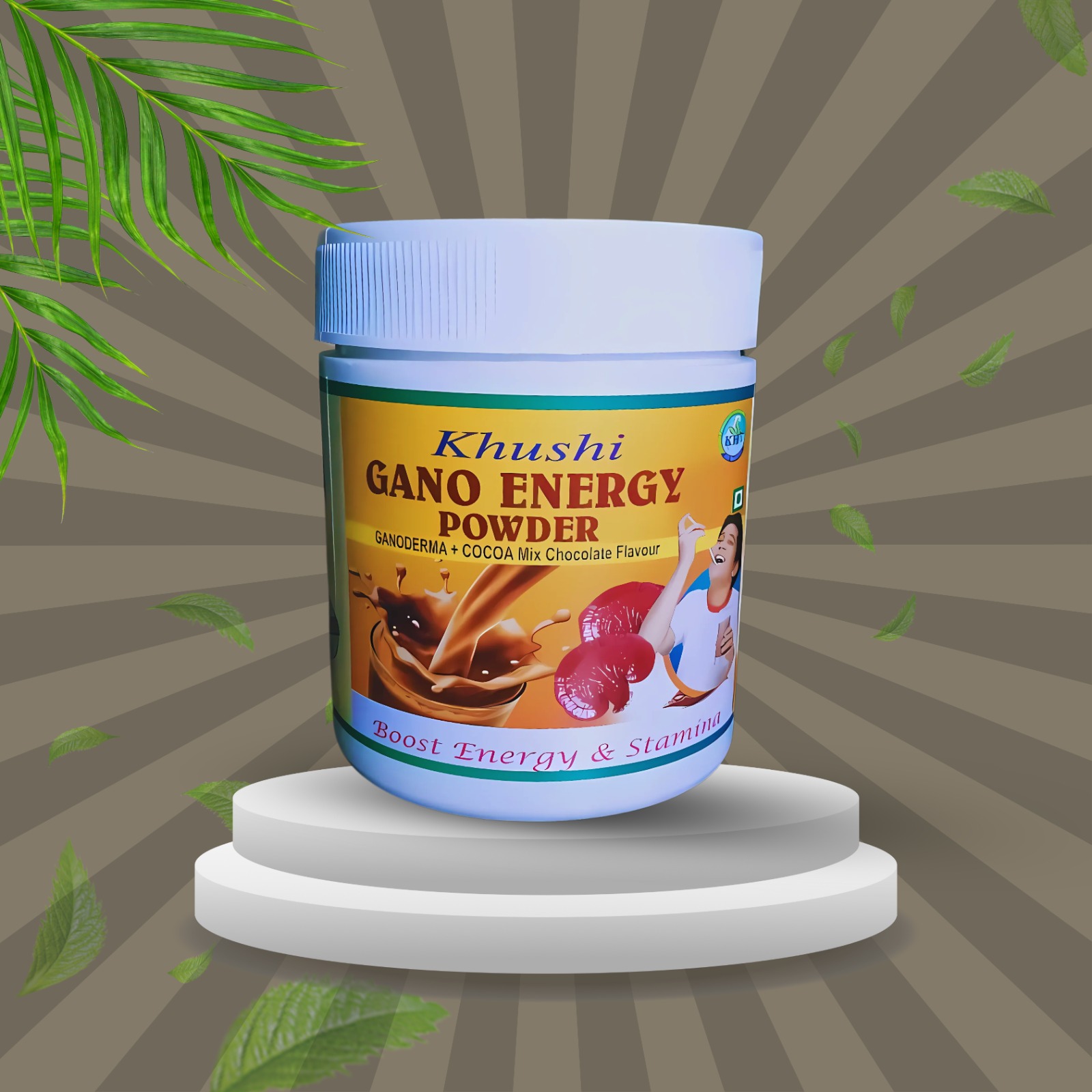 Khushi GANO ENERGY POWDER – Chocolate Flavor (Ganoderma + Cocoa Mix)